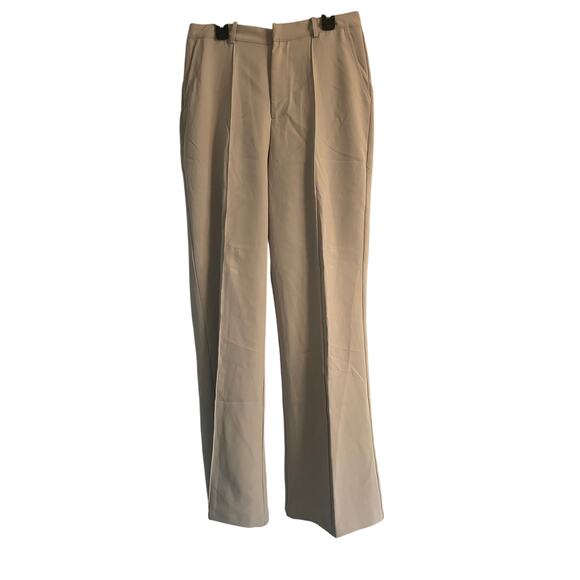 NWOT M.N.I. Los Angeles Women's Tan Dress Pants Front Seam Size Medium - Picture 1 of 6